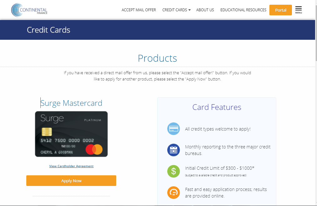 Matrix credit card apply